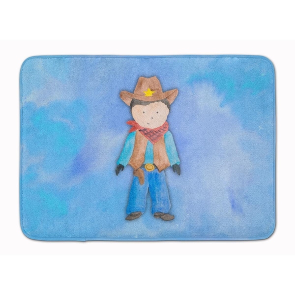 Carolines Treasures Cowboy Watercolor Machine Washable Memory Foam Mat BB7368RUG - main